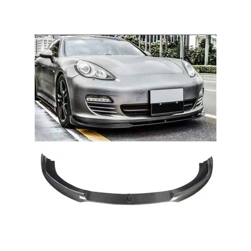Real Carbon Fiber Front Bumper Lip Kompatibel for Porsche Panamera 970 2010-2016 Kinn Splitter Spoiler(Style a) von QYKNTXJM