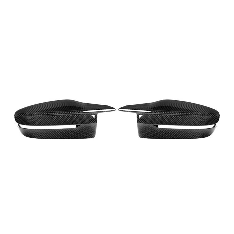 Rückspiegelabdeckungen aus trockenem Carbonfaser, kompatibel mit BMW 2er/3er/4er-Serie G20 G28 G22 G23 G26 G42 2020-IN, Ersatz-Seitenspiegelgehäuse(M LHD) von QYKNTXJM