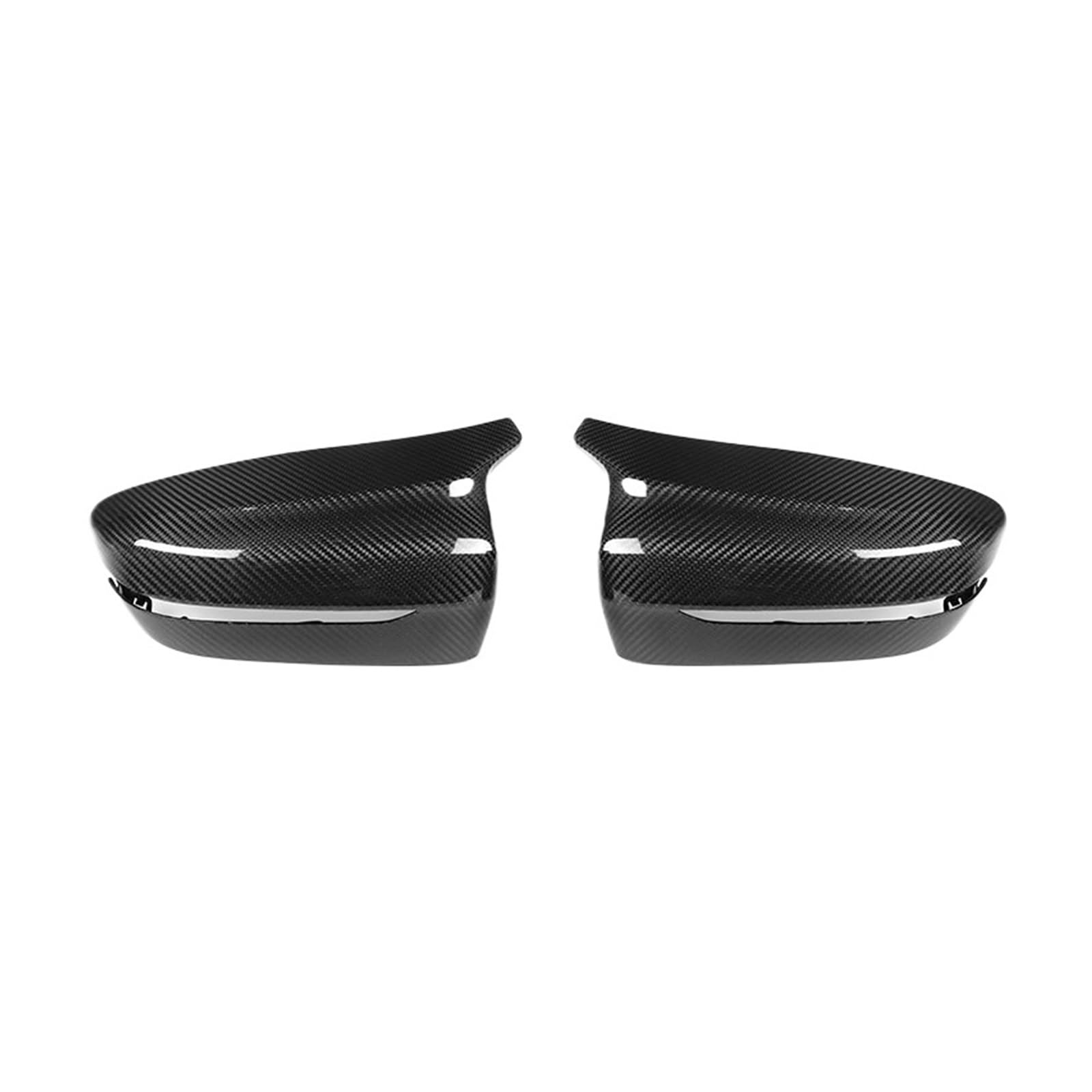 Rückspiegelabdeckungen aus trockenem Carbonfaser, kompatibel mit BMW 2er/3er/4er-Serie G20 G28 G22 G23 G26 G42 2020-IN, Ersatz-Seitenspiegelgehäuse(Oxhorn RHD) von QYKNTXJM