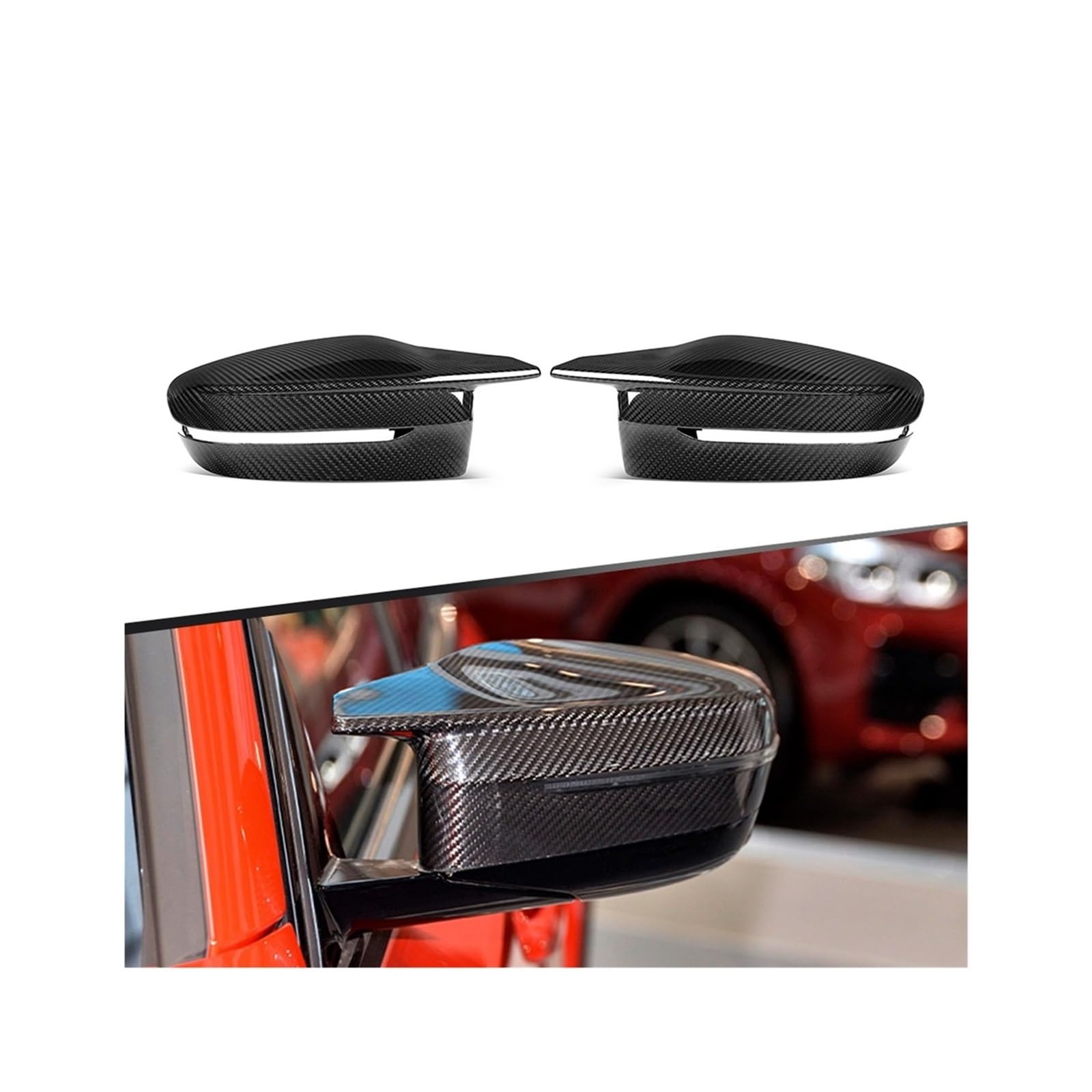 Rückspiegelgehäuse aus trockenem Carbonfaser, kompatibel mit BMW M4 G82 G83 Competition 2019+ Rückspiegelgehäuse aus trockenem Carbonfaser, kompatibel mit BMW M4 G82 G83 Competition 2019+ von QYKNTXJM