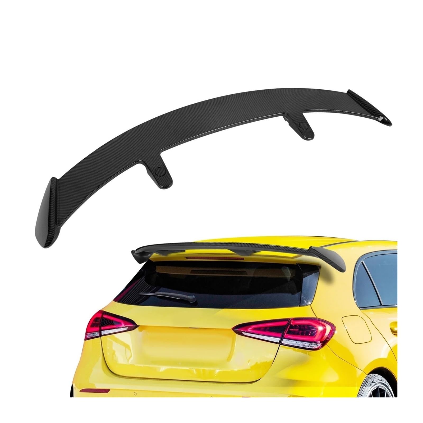 Universal Racing Heckspoiler Fließheck Leichter ABS Auto Spoiler Flügel UV-beständig Racing Spoiler(Style A) von QYKNTXJM