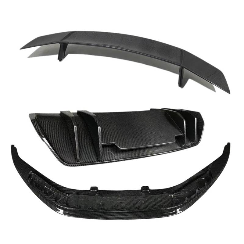 V-förmiger Carbonfaser-Karosseriesatz, Frontlippe, Heckdiffusor, Spoiler, kompatibel mit Audi R8 V8-Karosseriesatz 2016–2020, professionelles Autodrehen(Kit) von QYKNTXJM