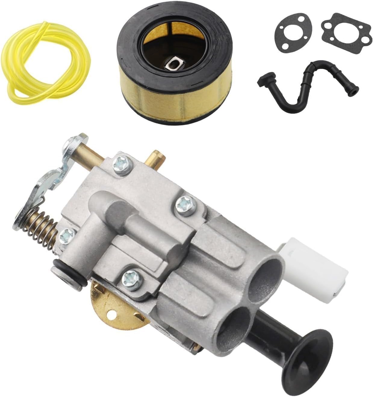 Ersatz-Vergaser-Kit für MS271, MS291 Kettensägen Rasenmähermotoren, mit Luftfilter, Schrauben, Reglerfeder, Membrane, Kraftstoffpumpe, Zündkerze Kraftstoffeffizienz und zuverlässiger Betrieb von QYMDRION