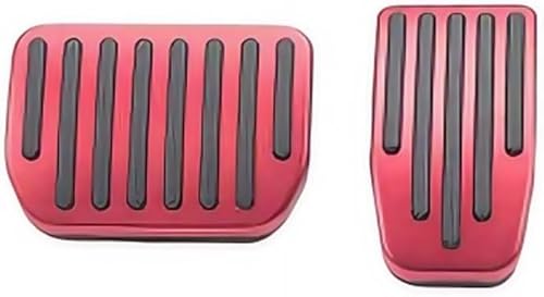 Upgrade Your For with Pedal Covers, Pedal Pads Abdeckung Fuß Aluminium Anti-Rutsch Pedale Zubehö für Model Y and Model 3 2017 2025 Enhanced Grip and Control (Red) von QYMDRION