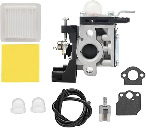 Vergaser Rasenmäher Motor Ersatz Kit für SRM3020U A021004831, mit Luftfilter, Schrauben, Reglerfeder, Membrane, Kraftstoffpumpe, Zündkerze, Optimierung der Kraftstoffeffizienz (1 Stück) von QYMDRION