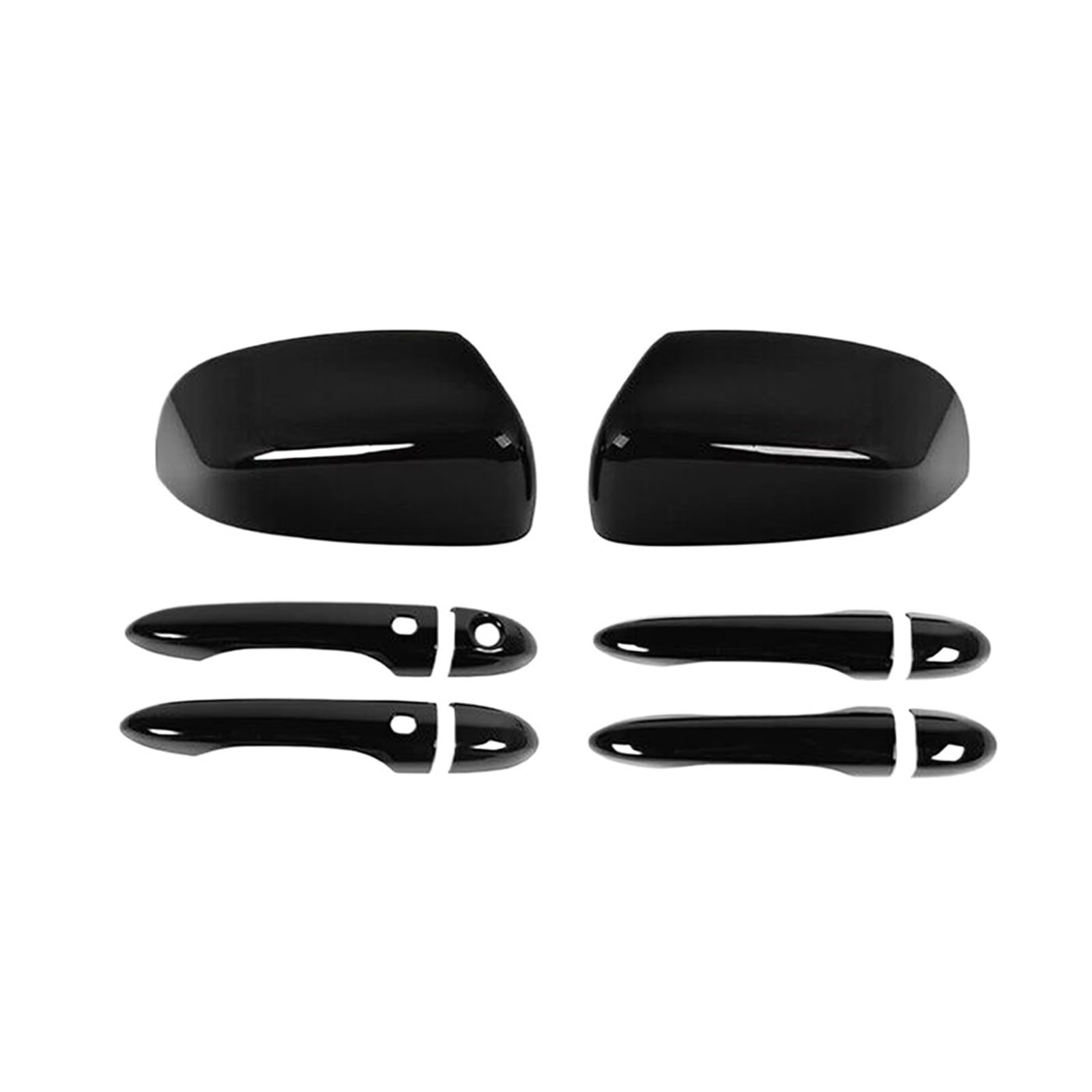 Auto Rückansicht Flügel Spiegel Kappe Shell Abdeckung Trim Tür Haltegriff Dekoration Kompatibel for Jeep Compass Cherokee 2017 + außen Zubehör(Black) von QZEOXBUP