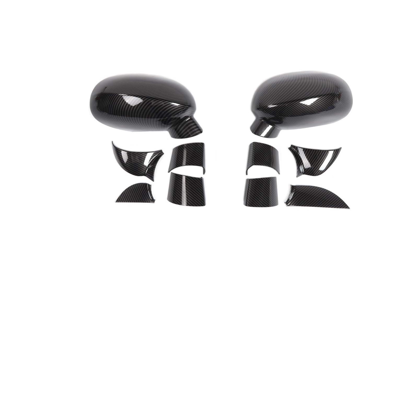 Auto Rückspiegel Shell Dekoration Aufkleber Aufkleber Trim Kompatibel for Dodge Challenger 2009-2023 Spiegel Basis Abdeckungen Außen Zubehör(Carbon fiber) von QZEOXBUP