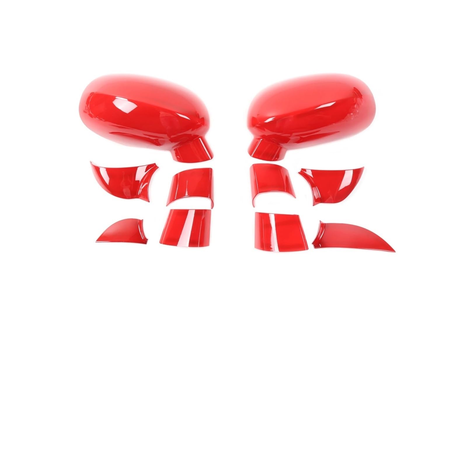Auto Rückspiegel Shell Dekoration Aufkleber Aufkleber Trim Kompatibel for Dodge Challenger 2009-2023 Spiegel Basis Abdeckungen Außen Zubehör(Red) von QZEOXBUP