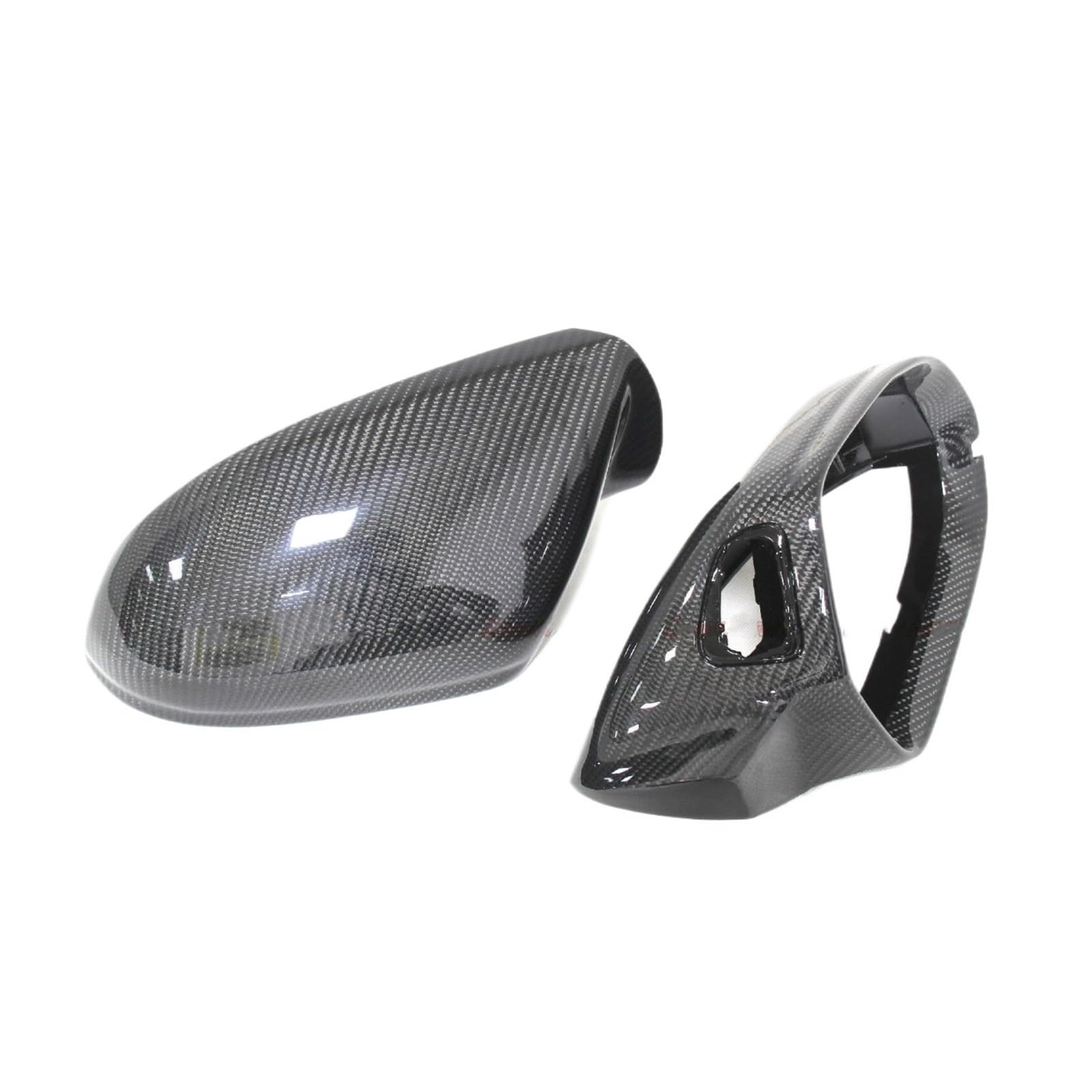 Kompatibel for Audi A6 C7 S6 RS6 2012+ mit Spurhalteassistent, Kohlefaser-Spiegelabdeckung, Auto-Außenseite, Rückansicht, Kappen, for Aufstecken, Ersatz(With Lane Assit) von QZEOXBUP