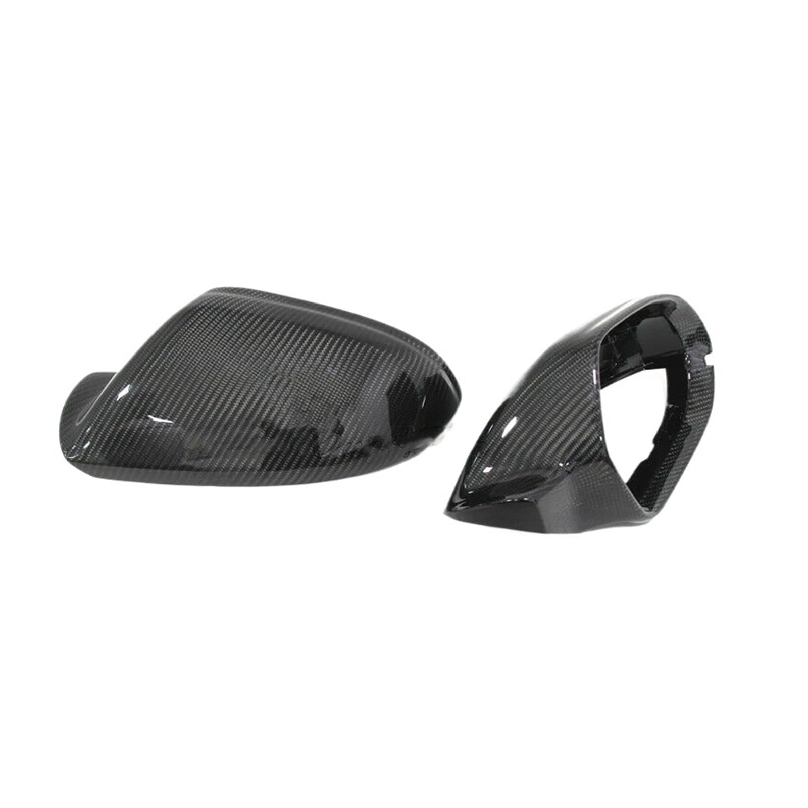 Kompatibel for Audi A6 C7 S6 RS6 2012+ mit Spurhalteassistent, Kohlefaser-Spiegelabdeckung, Auto-Außenseite, Rückansicht, Kappen, for Aufstecken, Ersatz(Without Lane Assit) von QZEOXBUP