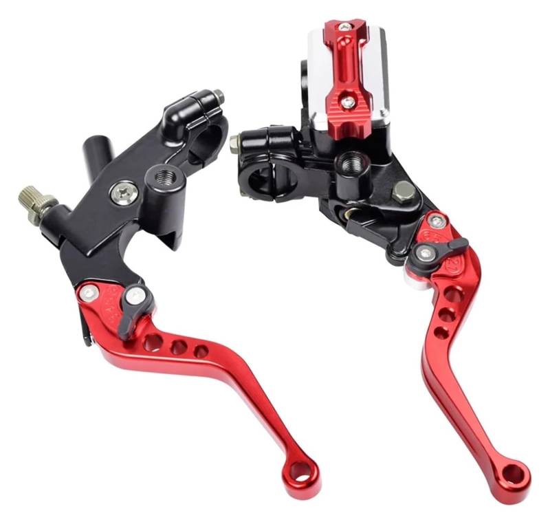 Bremsen Kupplung Stange Für Ya&maha 22mm Motorrad Brems Kupplungs Hauptzylinder Universal Bremsgriffe Motorrad Zubehör(Red) von QZQXEMEDQ