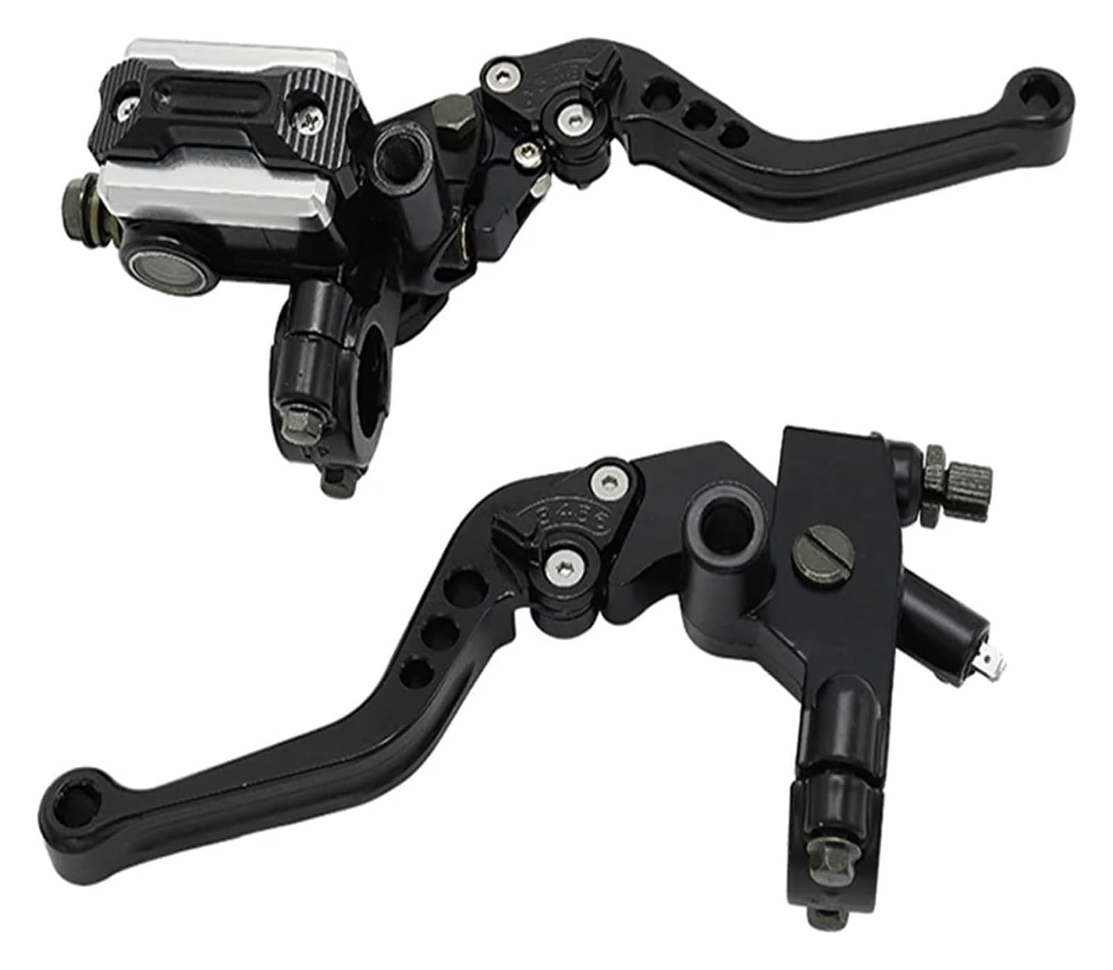 Bremsen Kupplung Stange Für Ya&maha CNC Motorrad Brems Kupplungspumpenstange Hydraulischer Hauptzylinder Zubehör 7/8 "14mm Pist(Black) von QZQXEMEDQ