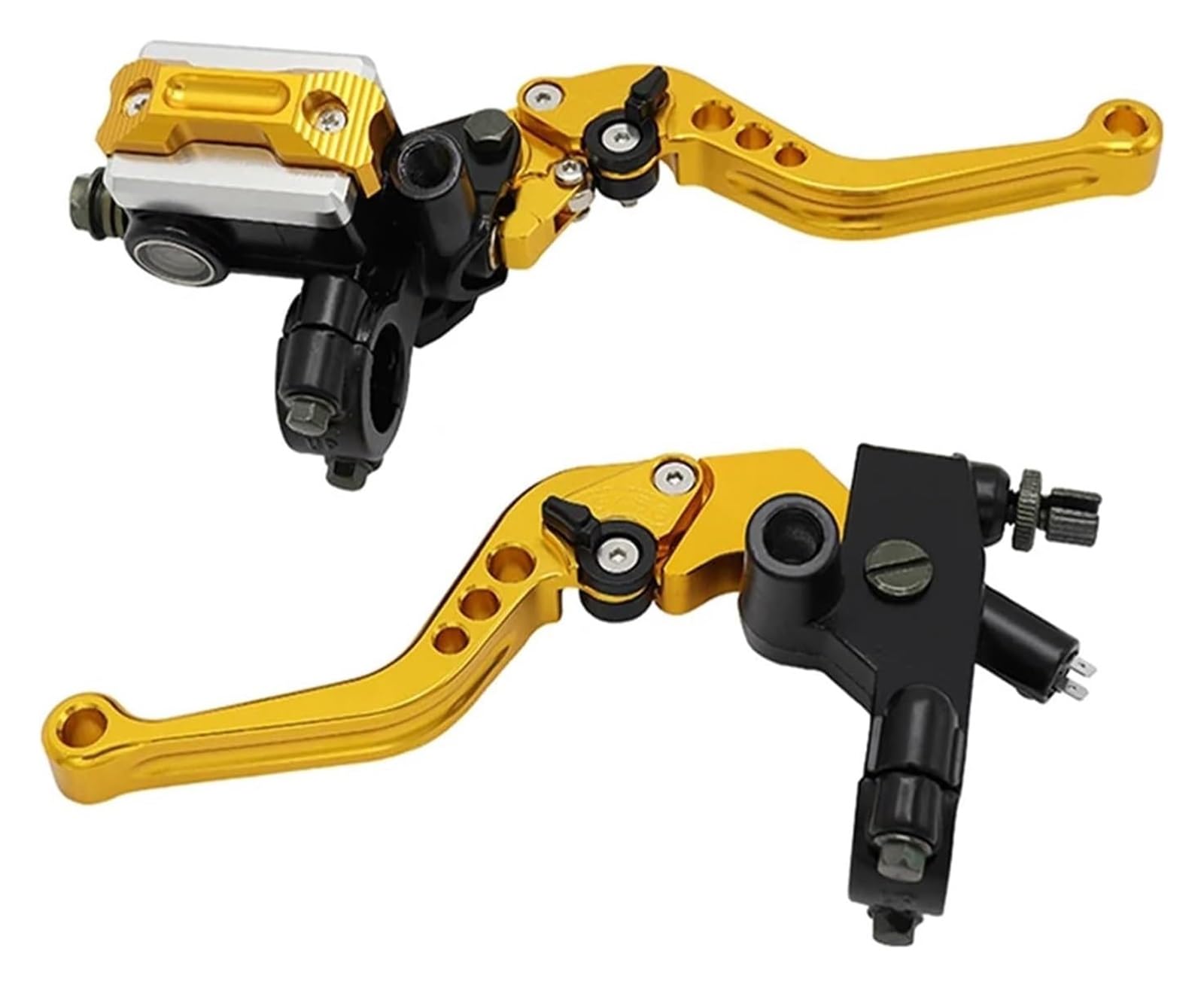 Bremsen Kupplung Stange Für Ya&maha CNC Motorrad Brems Kupplungspumpenstange Hydraulischer Hauptzylinder Zubehör 7/8 "14mm Pist(Go-lden) von QZQXEMEDQ