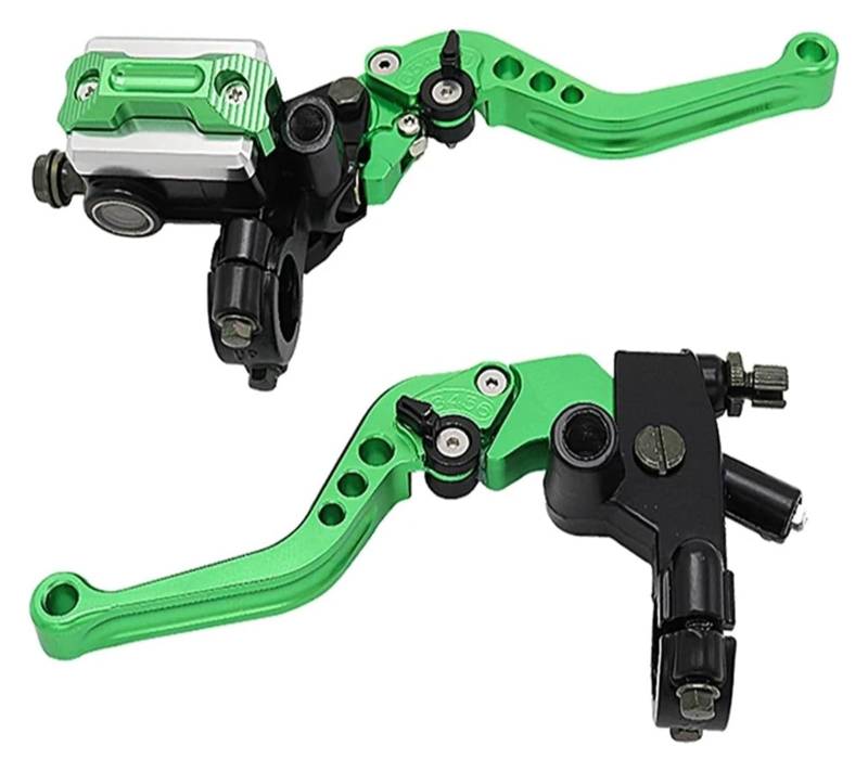 Bremsen Kupplung Stange Für Ya&maha CNC Motorrad Brems Kupplungspumpenstange Hydraulischer Hauptzylinder Zubehör 7/8 "14mm Pist(Green) von QZQXEMEDQ