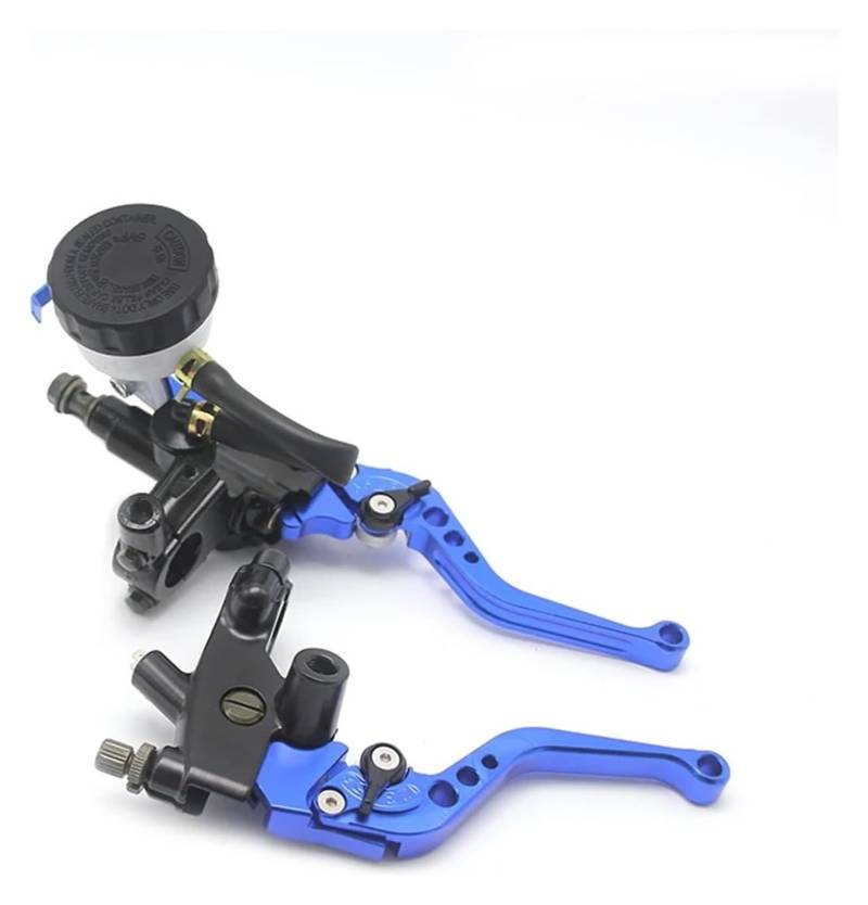 Bremsen Kupplung Stange Für Ya&maha Universal Motorrad Brems Kupplungs Pumpenhebel Hydraulischer Hauptzylinder 7/8" Kolben(Blue) von QZQXEMEDQ
