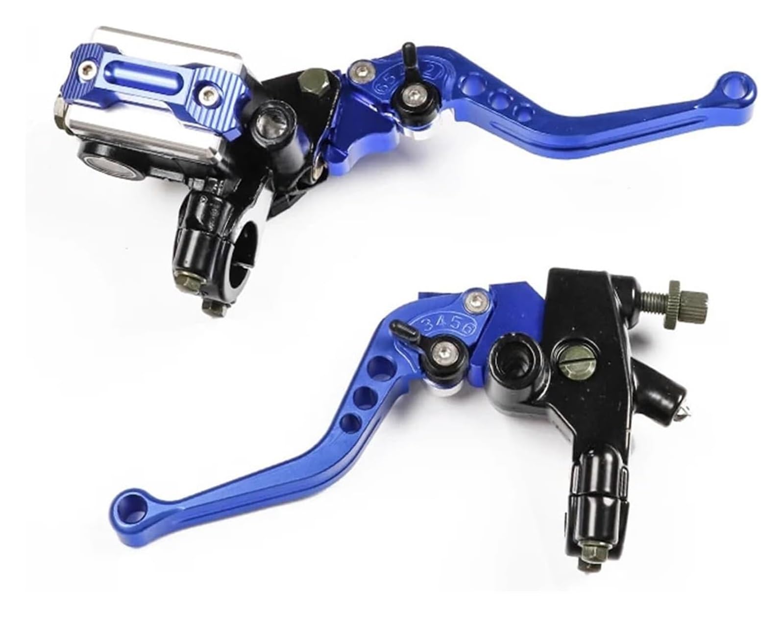 Bremsen Kupplung Stange Für Ya&maha Universal Motorrad-Pist 7/8" 22mm CNC-Bremskupplungspumpenhebel Hydraulischer Hauptzylinder 12,7mm(Blue 1set) von QZQXEMEDQ