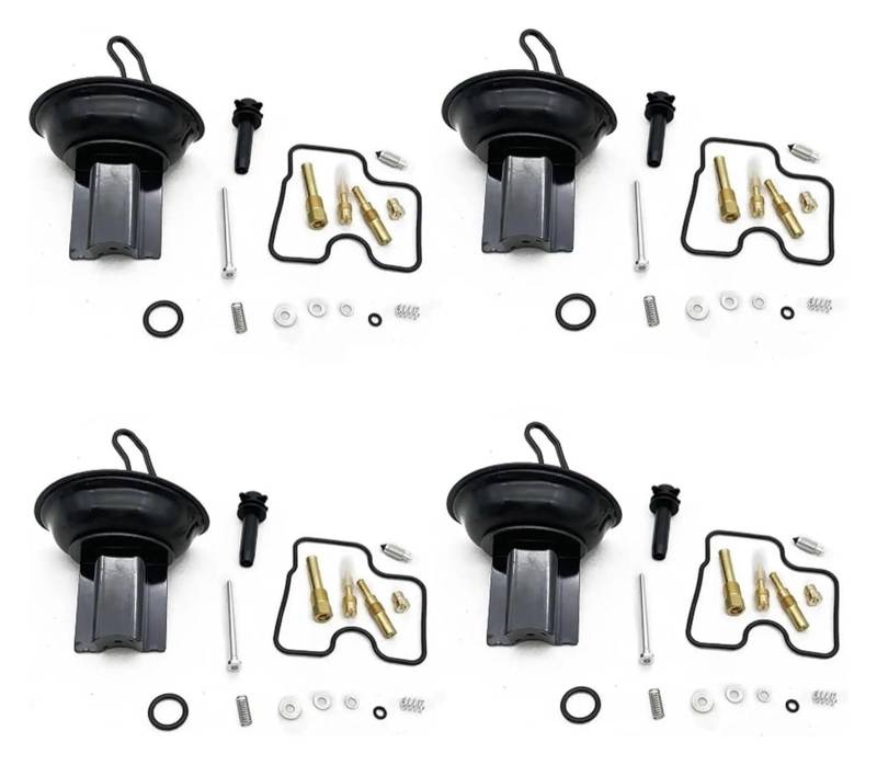 Für CB400 NC31 CB400SF CB 400 CBR400 CBR 400 NC29 CBR250 NC22 Motorrad Vergaser Reparatur Kolben Membran Kolben Teile Vergaser Dichtungen Reparatursatz(4 Sets 1) von QZQXEMEDQ