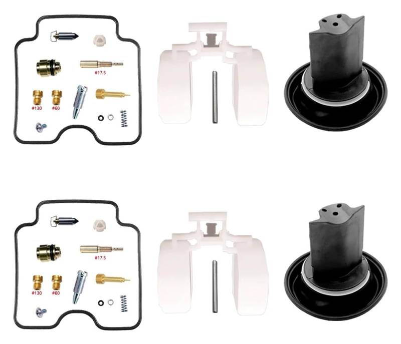Für Suzuki GS-E 500 GS500 GSE500 W/X/Y 1997-2000 Motorrad Vergaser Reparatur Float & Membran Carb Rebuild Kits Vergaser Dichtungen Reparatursatz(Black 2) von QZQXEMEDQ