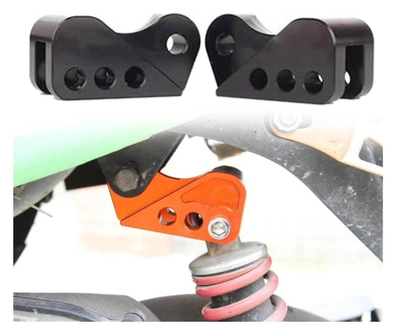 Motorrad Hinterrad Stoßdämpfer Für Roller Modifizieren Sie Den Hinteren Stoßdämpfer des Motorrads Rückwärtsadapter Erhöhen Refit Universal-Stoßdämpfer des Motorrads Hinten(Black 1 Pair) von QZQXEMEDQ