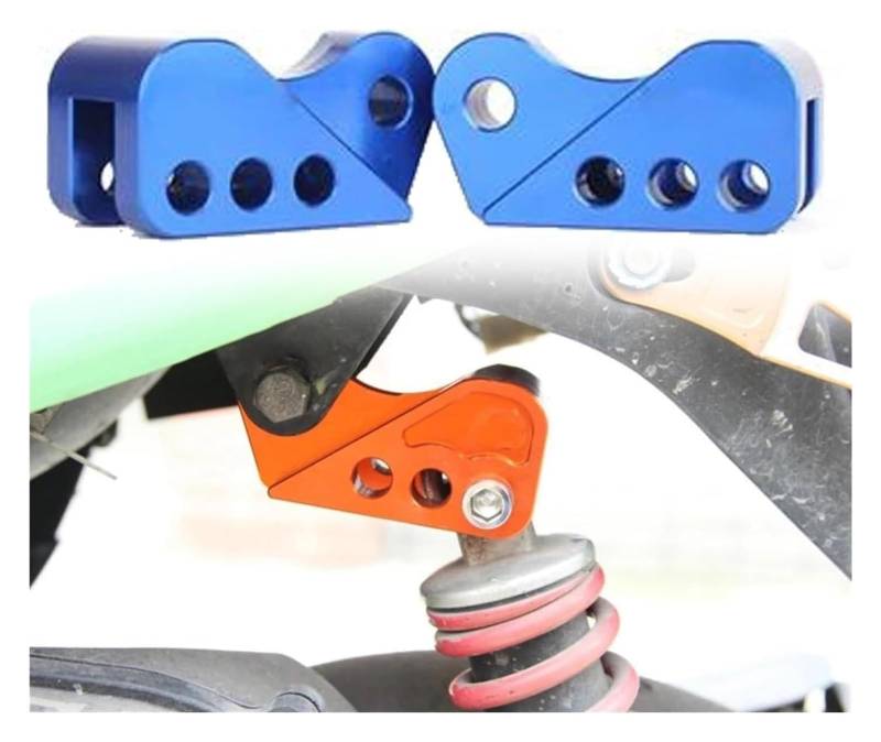 Motorrad Hinterrad Stoßdämpfer Für Roller Modifizieren Sie Den Hinteren Stoßdämpfer des Motorrads Rückwärtsadapter Erhöhen Refit Universal-Stoßdämpfer des Motorrads Hinten(Blue 1 Pair) von QZQXEMEDQ