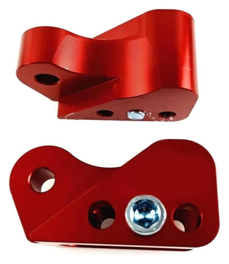 Motorrad Hinterrad Stoßdämpfer Für Y&amaha Für RSZ Für Jog Für BWS Roller Motorrad Hinterer Stoßdämpfer Rückwärtsadapter Erhöhung Refit(Red 3 Holes 1pair) von QZQXEMEDQ