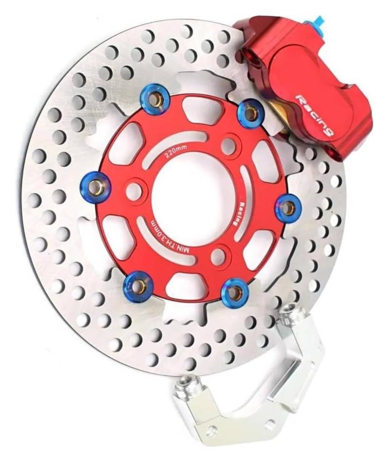 Motorrad Hinterrad Stoßdämpfer Für Y&amaha RSZ Froce Jog Fuxi Little Turtle King 360MM 27 Kern Motorrad Vorderradgabel Stoßdämpfer Hinterrad Stoßdämpfer(Disc Kit Red) von QZQXEMEDQ