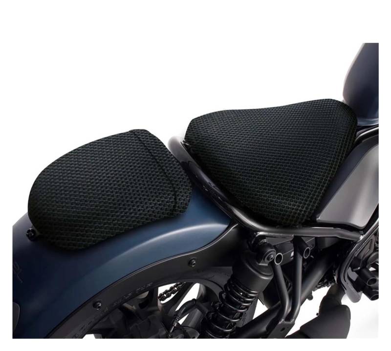 Motorrad Sitzschoner 3D Mesh Motorrad Moped Roller Sitzbezüge Kissen Anti-Rutsch Wasserdicht Für Hon&da Rebel CMX 1100 500 300 2017-2021 von QZWSRIWL