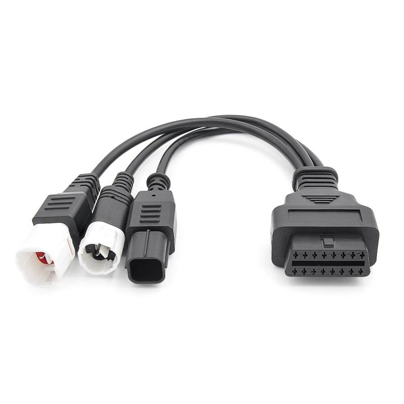 Qaonsciug 3Pin 4Pin Männlicher Stecker Und 6Pin Motorradverlängerungskabel Zu OBDII 16Pin Motorraddraht von Qaonsciug