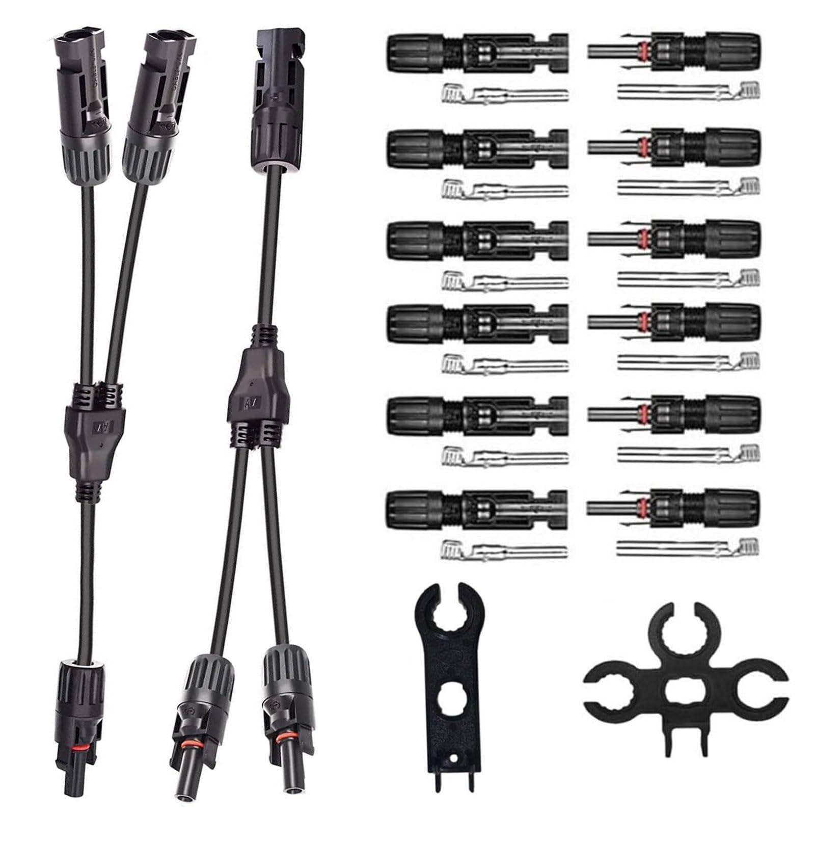 QeeHeng Solarkabel Y Stecker Paar Kits, Solarpanel Y Verteiler Male Female MMF und FFM connector für Parallele Photovoltaik-Verbindung QeeHeng Solarkabel Y Stecker Paar Kits, Solarpanel Y Verteiler Male Female MMF und FFM connector für Parallele Photovoltaik-Verbindung von QeeHeng