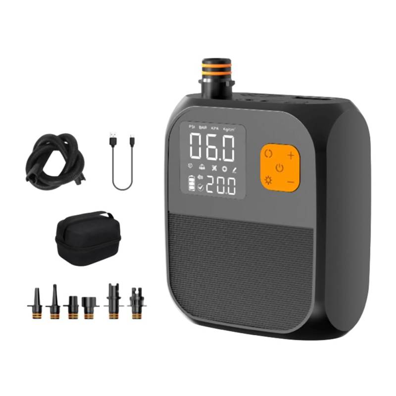 Qerwsdty 8000mAh Kabellose Elektrische Luftpumpe LED-Beleuchtung Luftkompressor Sup Aufblasbare Pumpe für Auto Surfen Paddle Board Boot von Qerwsdty