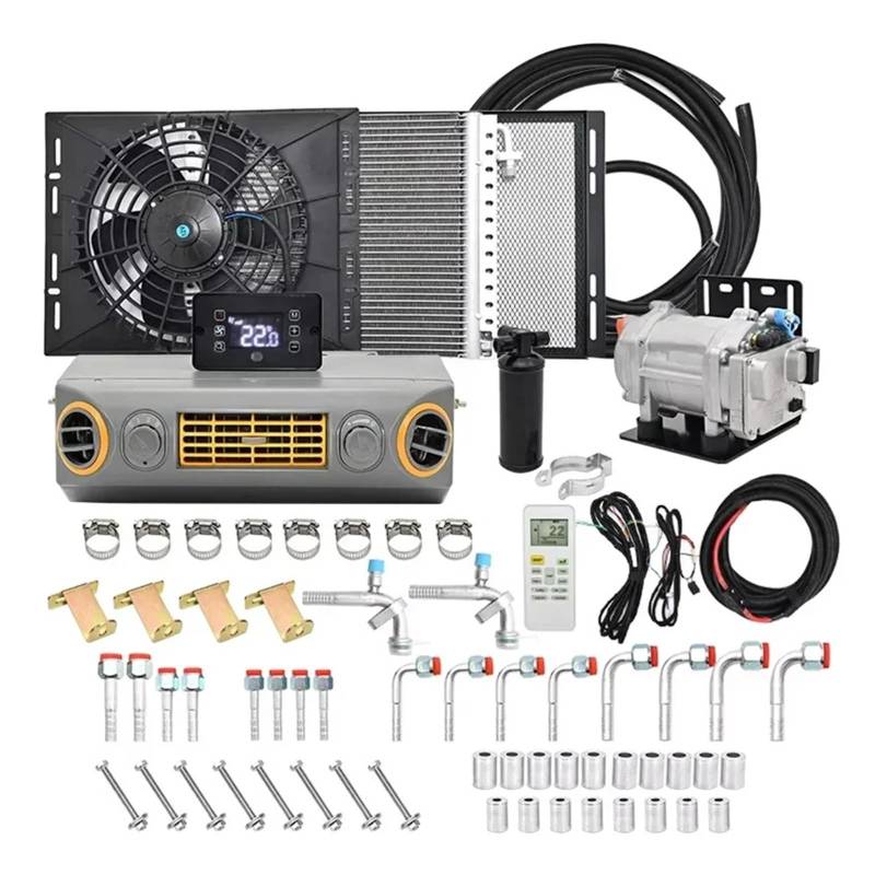 12 V/24 V AC Universal-Luftkompressor for Elektroautos mit Klimaregelung for LKW-Klimakompressor-Kit(Heat and cool) von Qgxzcgfxc