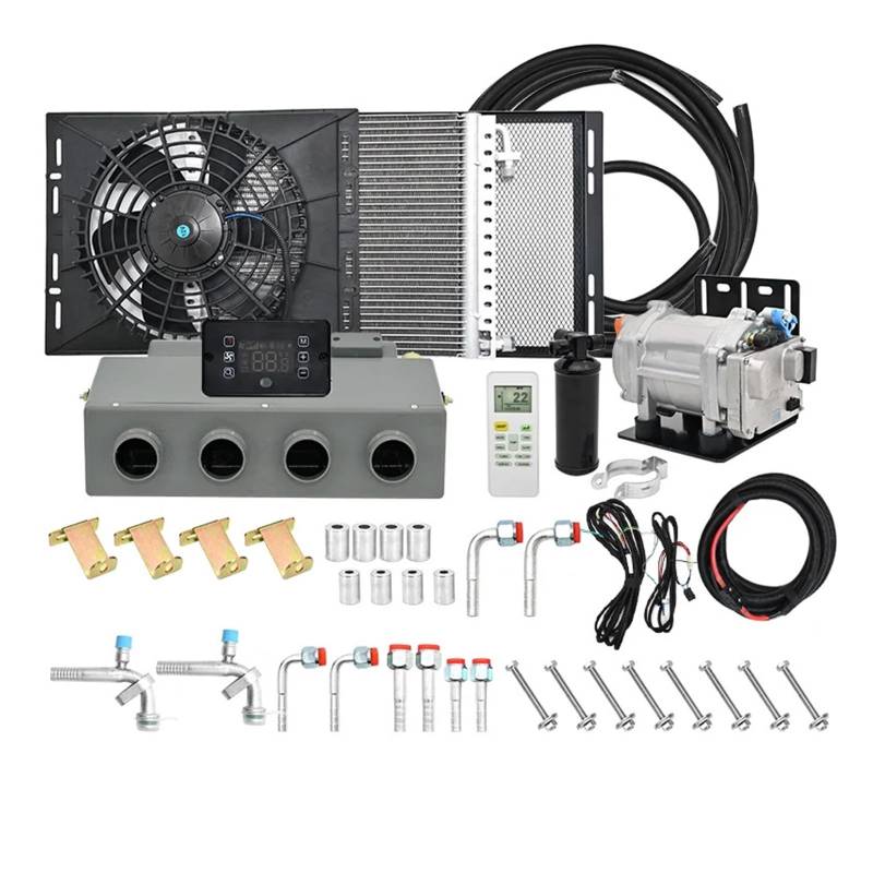 12 V/24 V Universal-Elektro-AC-Kompressor-Kit 4-Wege-Heizung/Kühlung for Autos/LKW/Wohnmobile(Cool heat 12V) von Qgxzcgfxc