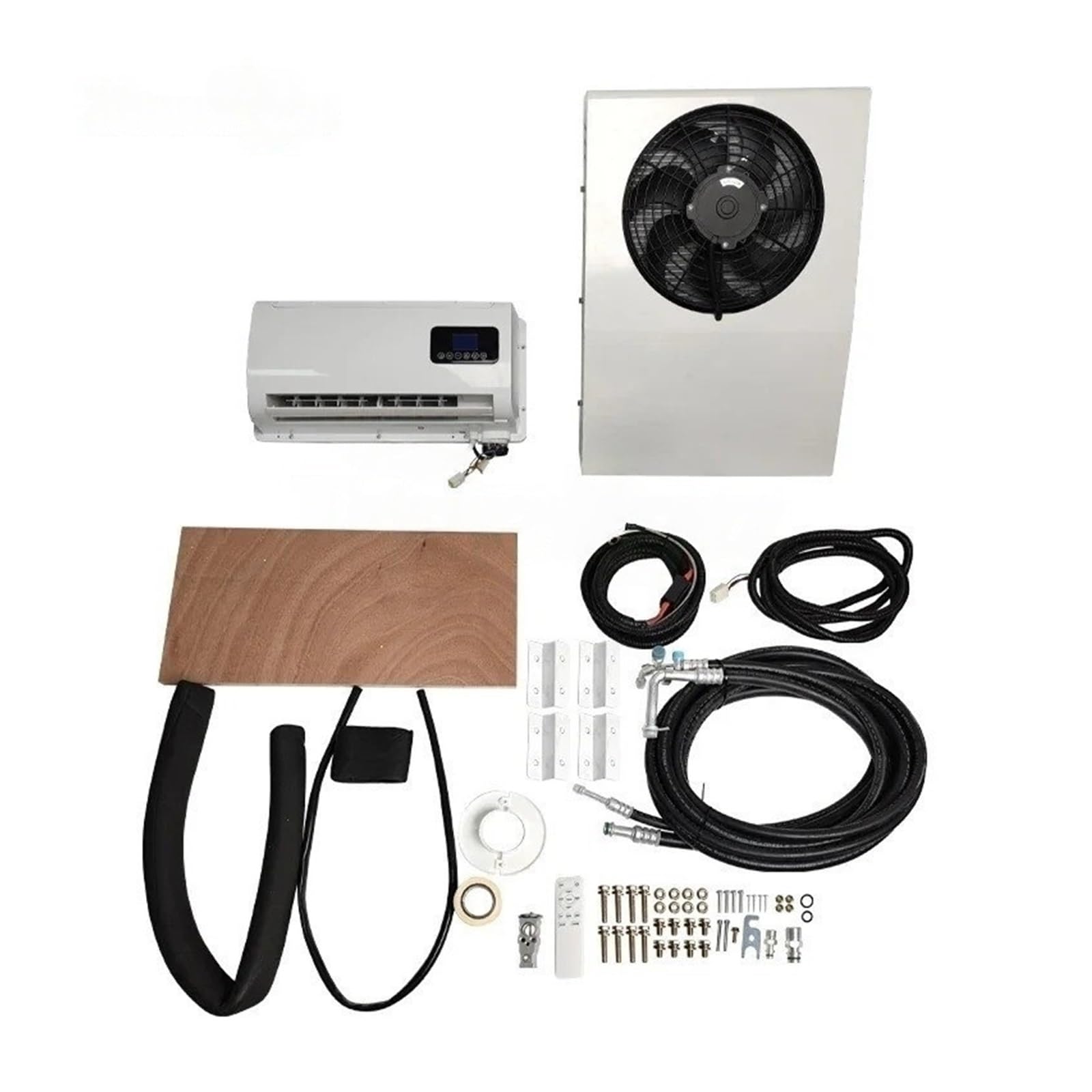 Kompatibel mit Treeligo 12 V/24 V LKW-Split-Klimaanlage, elektrischer Standkühler, AC-Einheit for Sattelschlepper/Sattelzugmaschine/Wohnmobil/Wohnwagen/RV, tragbares Kühlsystem mit Fernbedienung(12V C von Qgxzcgfxc
