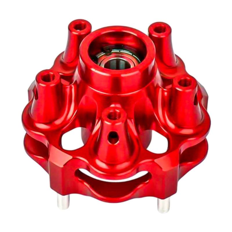 Qianly Vorderbremsscheibenscheibenrad Rostproof Reparaturzubehör CNC Aluminiumlegierung Vorderrad -Lagern -Hub, Rot von Qianly