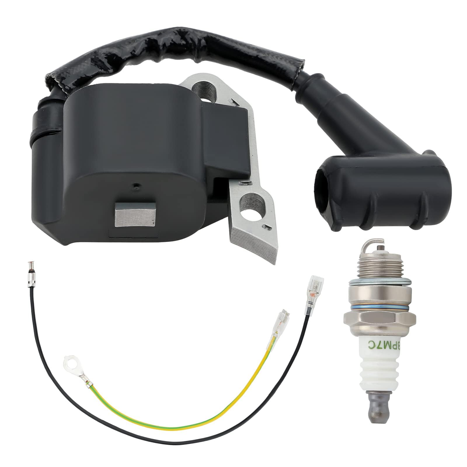 1130 400 1302 Zündspule MS170 mit Zündkerzen, kompatibel mit Stihl 017 018 MS170 MS180 Kettensägenteile 1130 400 1302 Zündspule MS170 mit Zündkerzen, kompatibel mit Stihl 017 018 MS170 MS180 Kettensägenteile von Qiaomiao