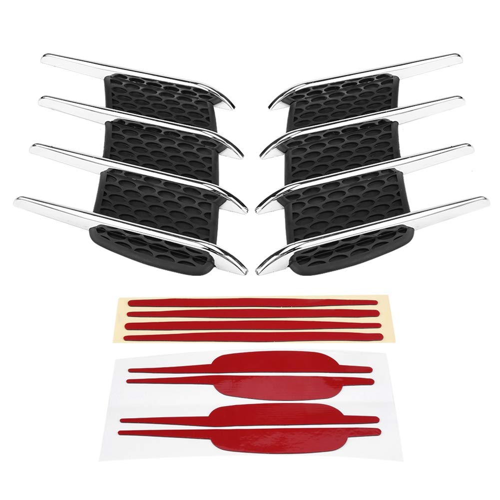 Paar Air Vent Aufkleber, Paar Auto Außenhaube Seite Lufteinlass Vent Gills Outlet dekorative Trim Aufkleber Paar Air Vent Aufkleber, Paar Auto Außenhaube Seite Lufteinlass Vent Gills Outlet dekorative Trim Aufkleber von Qiilu