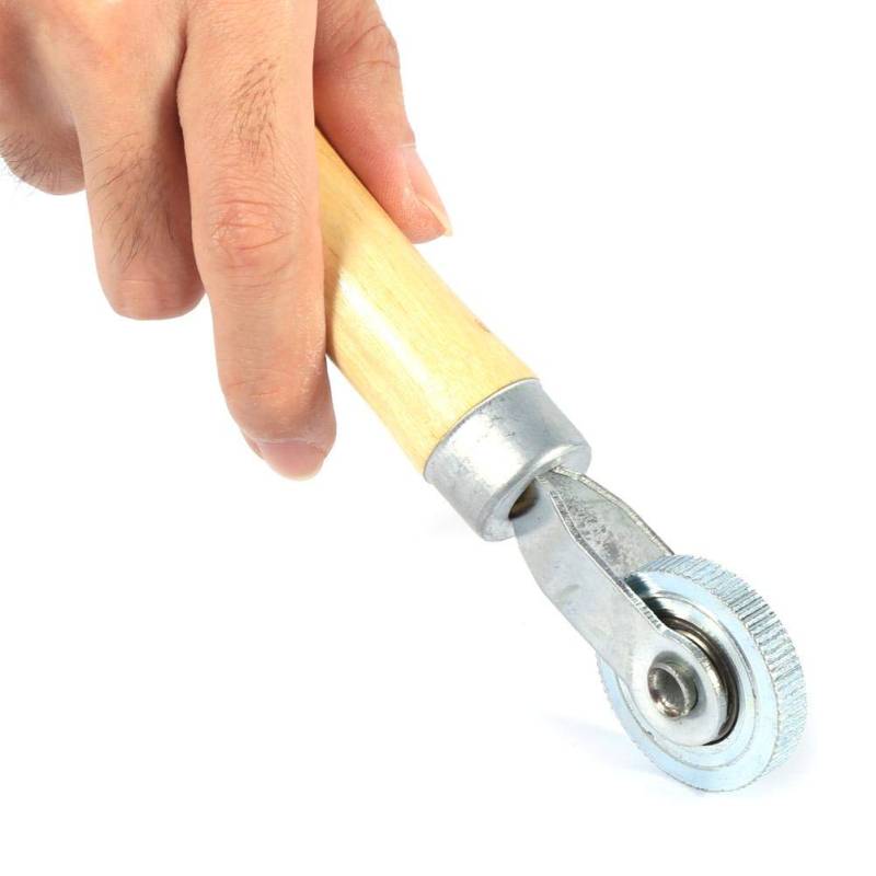 Reifenflickenwalzen, Holzgriff Reparatur Rohr Stich Puncture Patch Reifen Roller Bearing Tool Kit Auto Lager Reifen Schlauch Patch Roller Stitcher Puncture Repair Tool von Qiilu