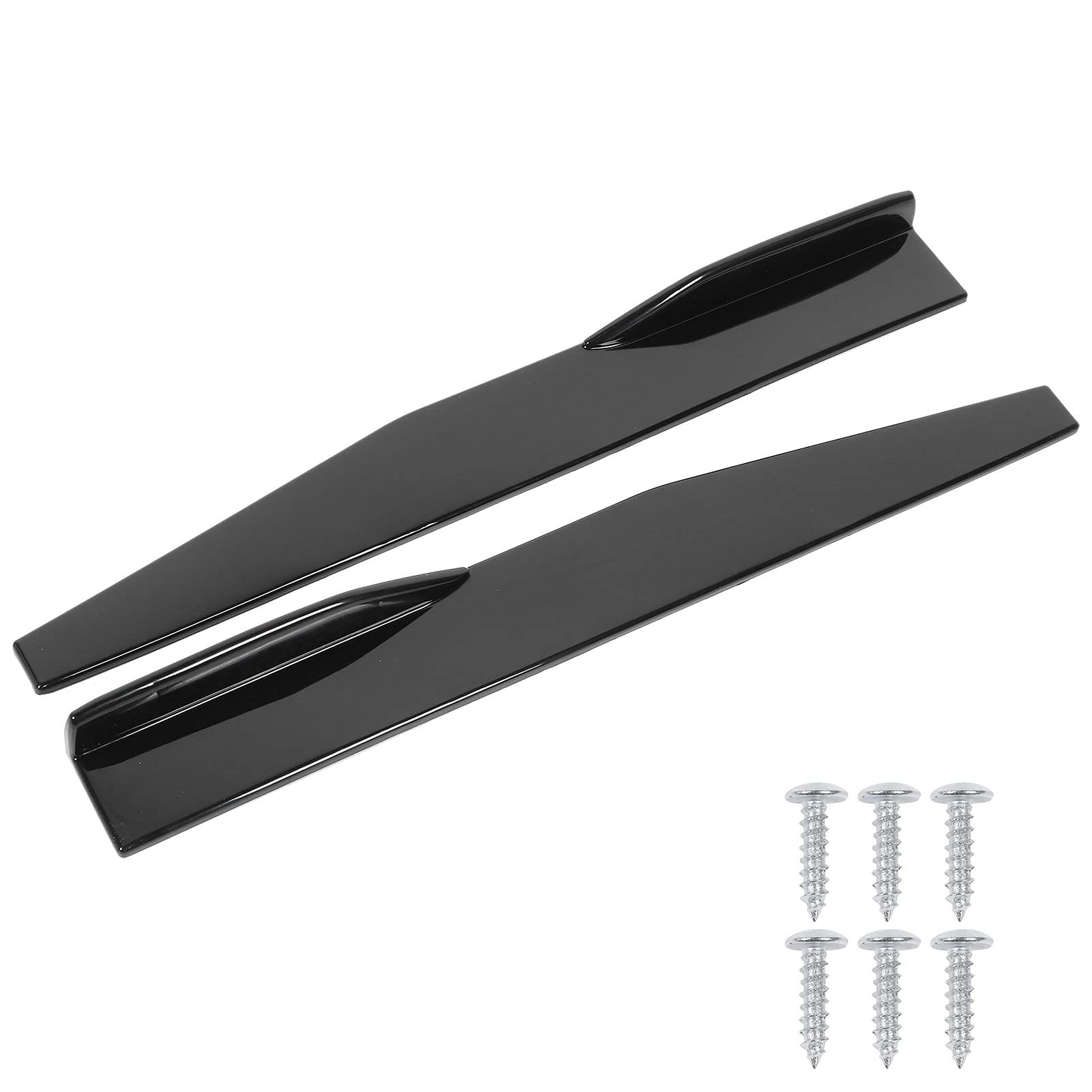 2 Stück Universal Car Side Skirt Extensions Seitenschweller Rocker Extension Panel Splitter Lippenflügel Diffusor 74,5 cm Glänzend Schwarz von Qiilu