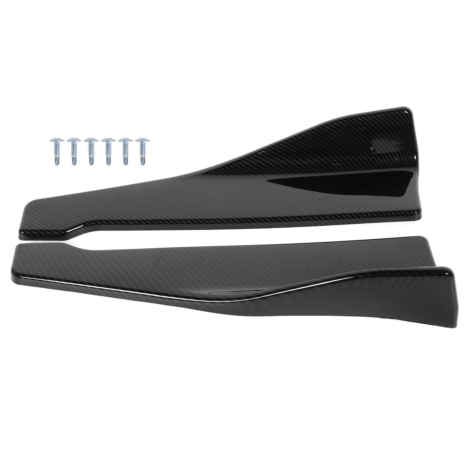 2 Stück Universal-Seitenschweller Rocker Splitter Lips Rocker Panel Seitenschweller Verlängerung Winglet Wing Carbon Fiber Style 18.9in Car Body Kit von Qiilu
