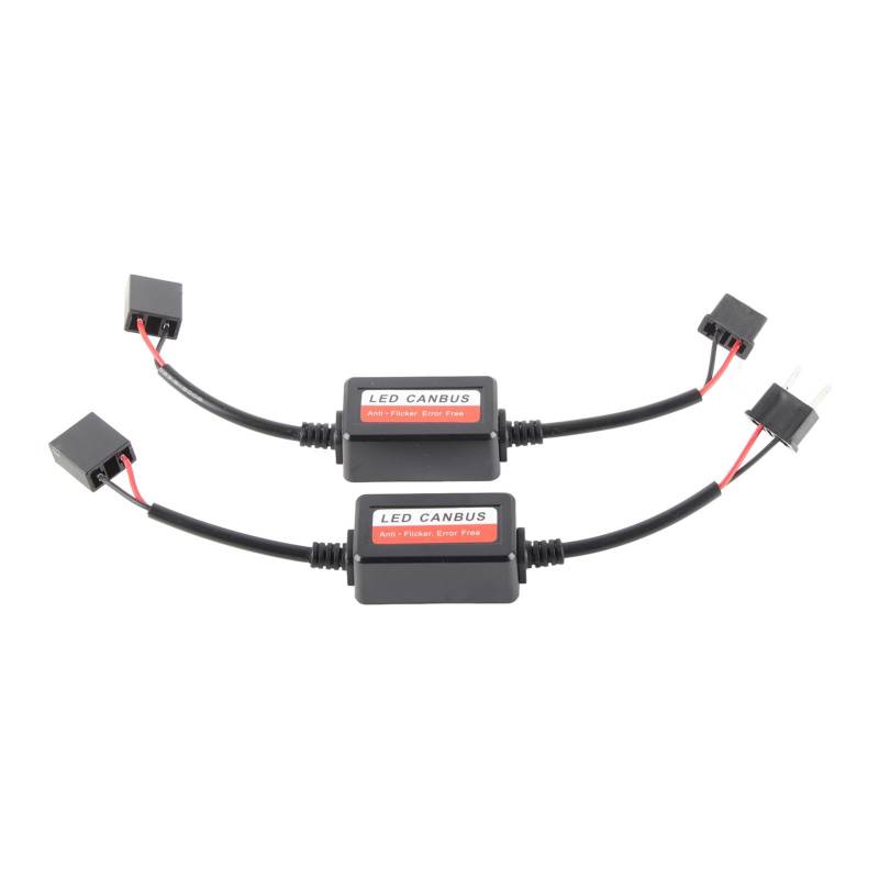 Qiilu 2PCS H7 LED Scheinwerfer Decoder Canbus Widerstand Radio für Audio Anti-Interferenz Anti-Flimmer Fehler Canceller Filter für H7 von Qiilu