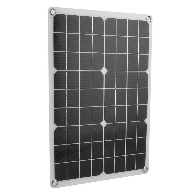 50 Watt Solarmodul Solarpanel Solarzelle, Monokristallines Solarpanel, 50W Faltbares Solarpanel Monokristalline Zelle Dual-USB-Ladegerät für Auto RV Yacht Ladung im Freien von Qiilu