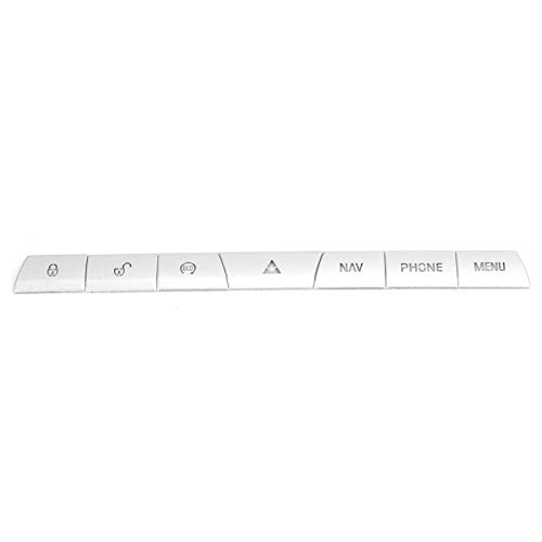 7 Stück Multimedia Panel Button Cover Aufkleber Silber Aluminiumlegierung Passend für XF 2012 2015 2011 für XF Taster für XF Tastenabdeckungen von Qiilu