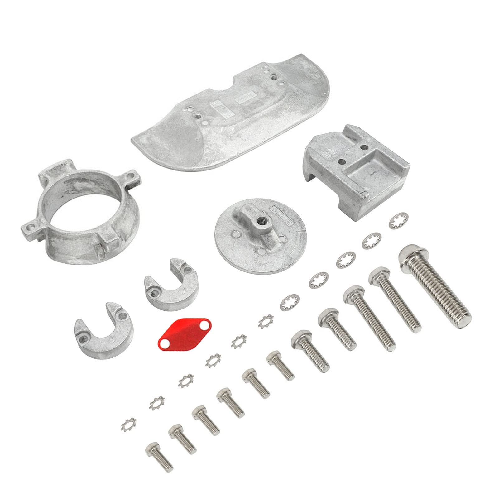 Aluminium-Anoden-Kit, für Mercruiser 1 Generation 2 Z-Antriebe Aluminium-Anoden-Kit 888756Q01 Hochfest, Rostfrei von Qiilu