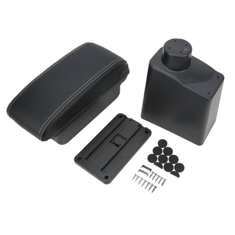 Armlehnenbox Konsolenaufbewahrung mit USB-Anschlüssen, Mittelkonsole, für Captur Clio 4 Auto Mittelkonsole Armlehnenaufbewahrung mit USB-Anschlüssen Kunstleder Leise Cl von KIMISS