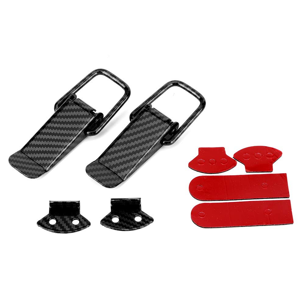 Auto-Stoßstangen-Sicherheitshaken, Qiilu Auto Stoßstange Sicherheitshaken Schloss Clips Kit Universal Schnellverschluss Haken Clips Schwarz Kohlefaser Textur für Auto LKW Auto-Stoßstangen-Sicherheitshaken, Qiilu Auto Stoßstange Sicherheitshaken Schloss Clips Kit Universal Schnellverschluss Haken Clips Schwarz Kohlefaser Textur für Auto LKW von Qiilu