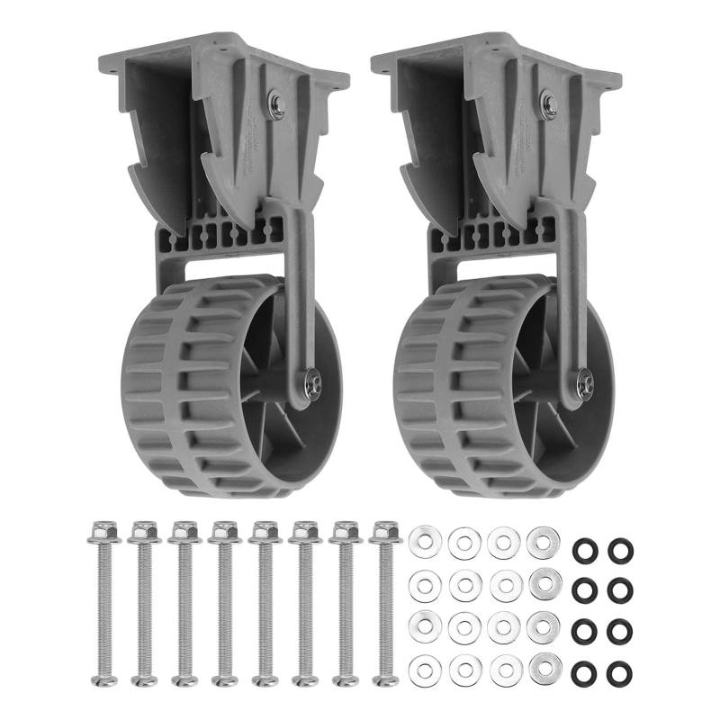 Beiboot-Räder 2 Stück Schlauchboot-Räder für Floß, Kleines Kajak, Nylon, Aufblasbares Boot, Einfache Montage, Startrad von Qiilu