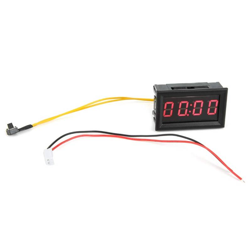 Elektronische Autouhr YB27T LED Leuchtende Digitale Autouhr Uhr Dekoration ABS Autozubehör(rot) von Qiilu