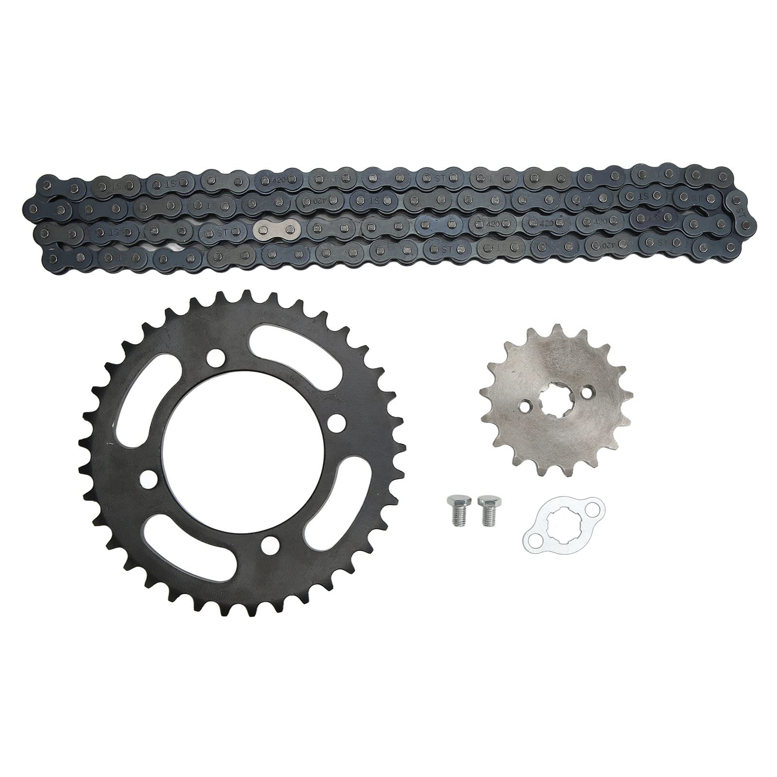 Kettenradsatz丨 Qiilu Kette Vorne Hinten Ritzel Set丨420 Kette 155 Mm 37 Zähne Vorne 420 17 Zähne Hinten Kettenrad Universal für 50 Bis 125 Dirt Mini Bikes ATV Go Kart Kettenradsatz丨 Qiilu Kette Vorne Hinten Ritzel Set丨420 Kette 155 Mm 37 Zähne Vorne 420 17 Zähne Hinten Kettenrad Universal für 50 Bis 125 Dirt Mini Bikes ATV Go Kart von Qiilu