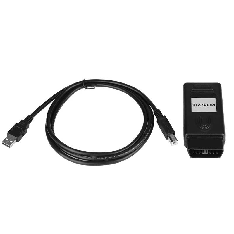 Kfz Diagnosekabel, MPPS V16 ECU Chip Tuning Tool Diagnosefehlerkabel Diagnosekabel Auto USB Kabel Fehlererkennung Diagnose Autodiagnose für mehrsprachige OBD-II-Motorensystem-Diagnosewerkzeuge von Qiilu