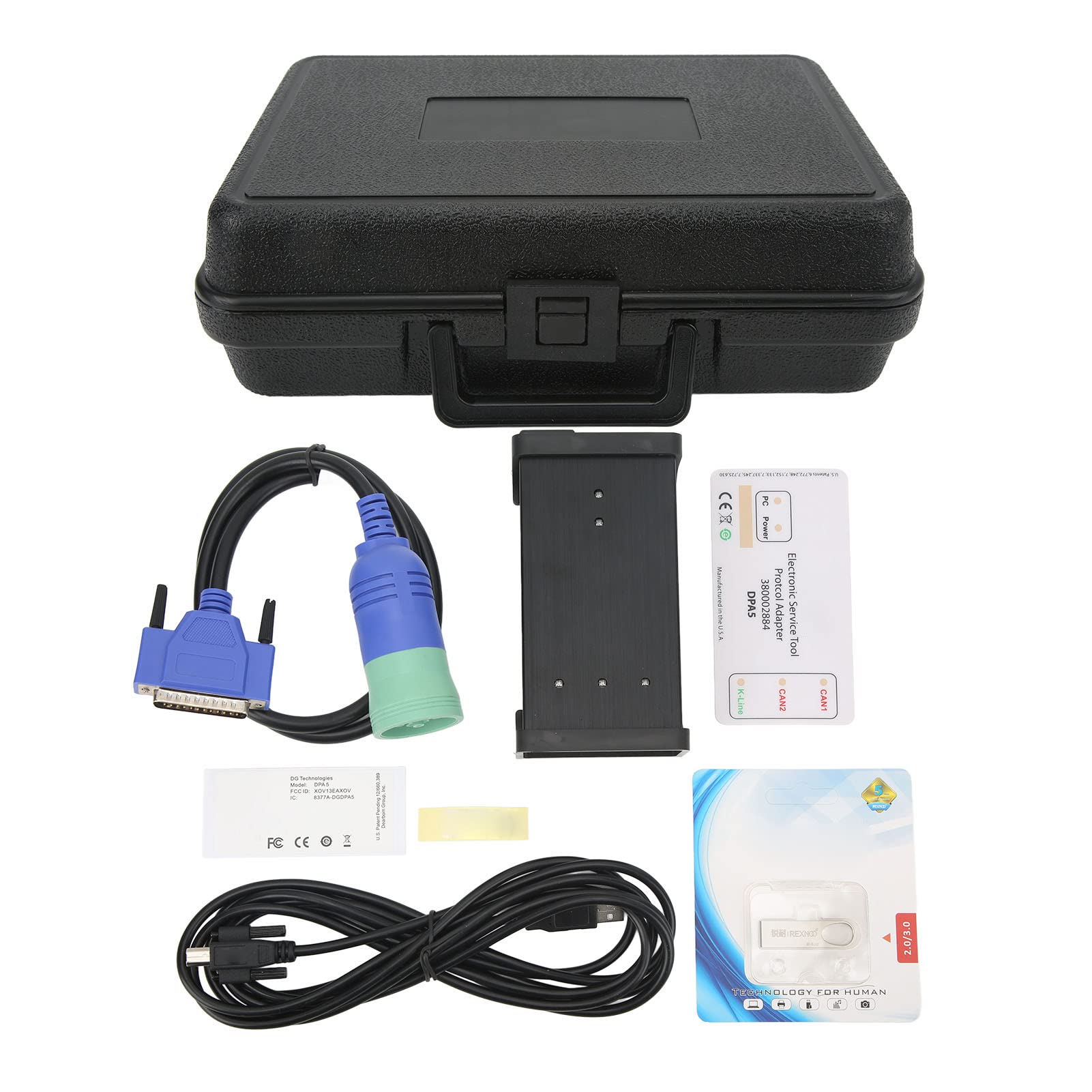 LKW-Diagnosetool für CNH DPA5 Heavy Duty Truck Scanner Code Reader Vollsystem-Diagnosetool für Anhänger Bus Radlader Bagger von Qiilu